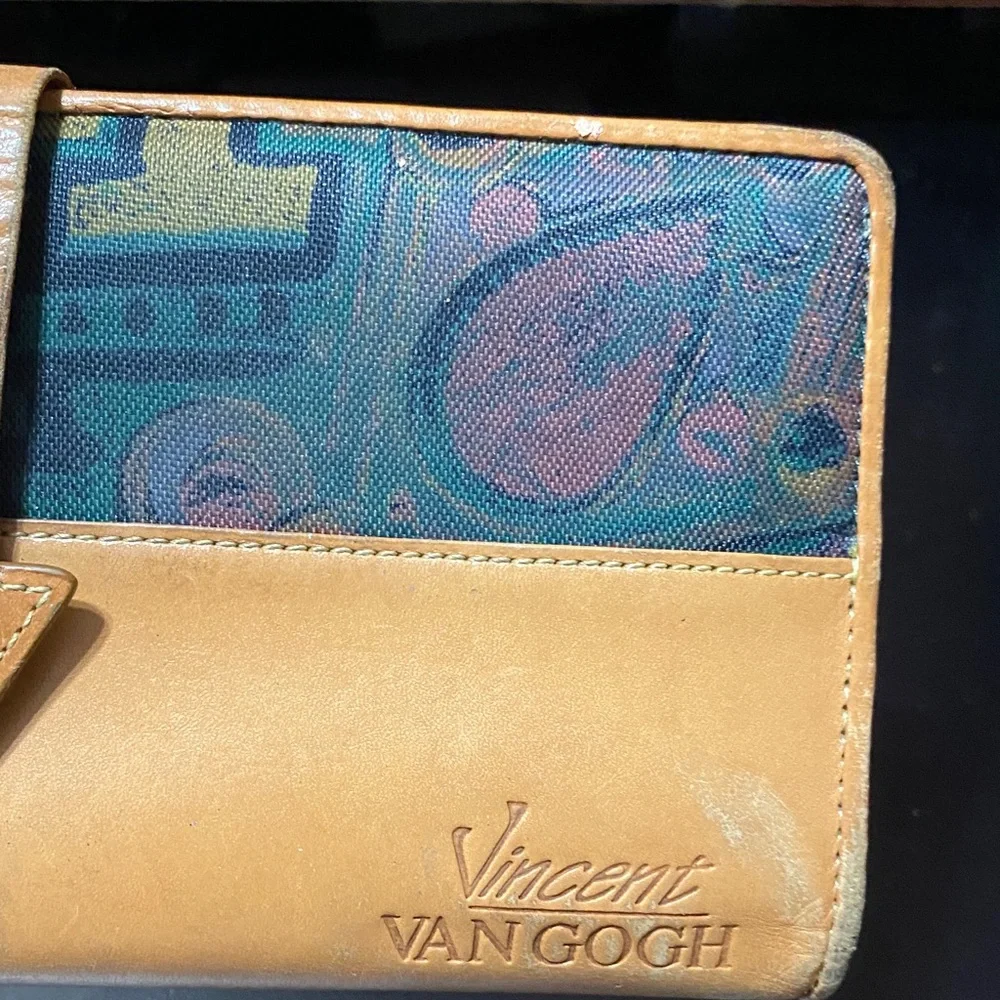 Vintage Vincent Van Gogh Tan and Multicolor Wallet